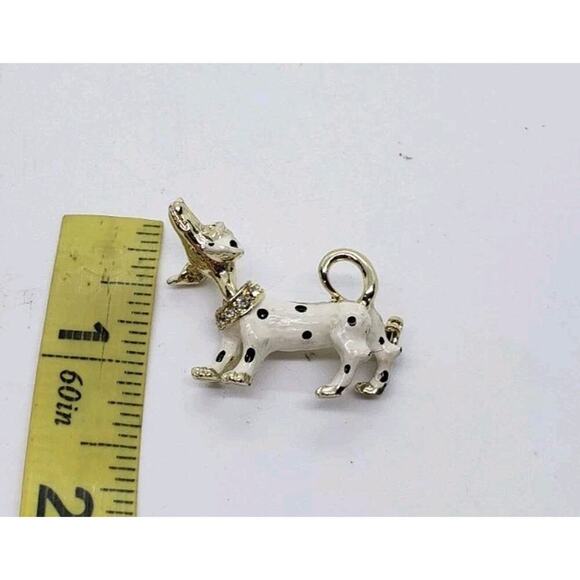 Vintage Brooch Dalmation Spotted Dog Trembler Articulated Moving Head Brooch - Picture 6 of 6